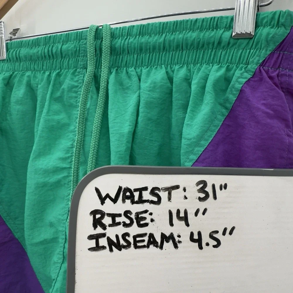 Vintage Bugle Boy Shorts Swim Trunks Mens Size‎ XL Lined 90s Retro Colorblock